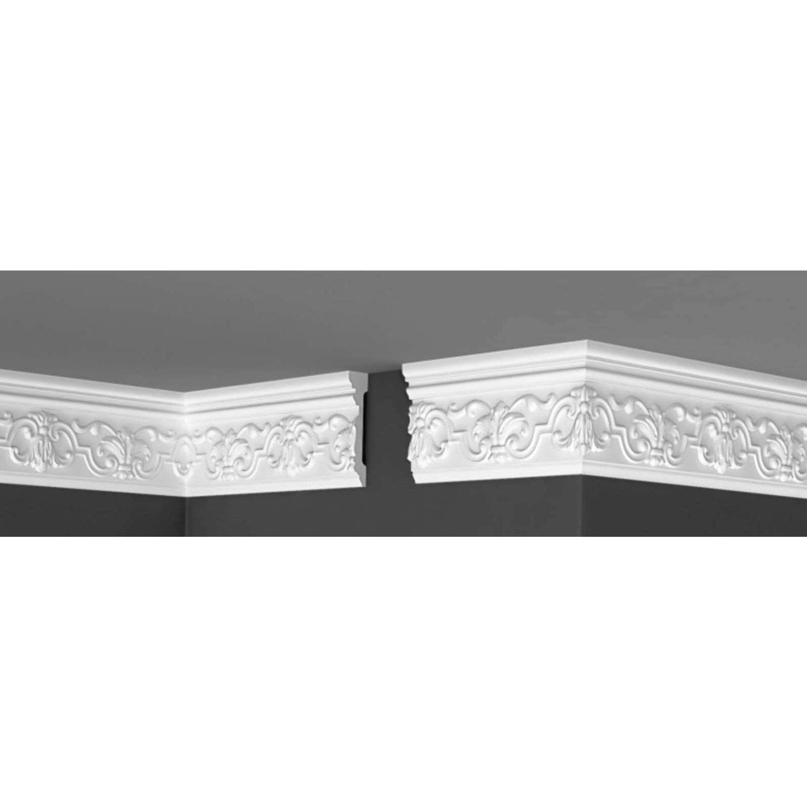 Плинтус потолочный Де-Багет (De-Baget) 2000х25х110 мм, ДП 10/110