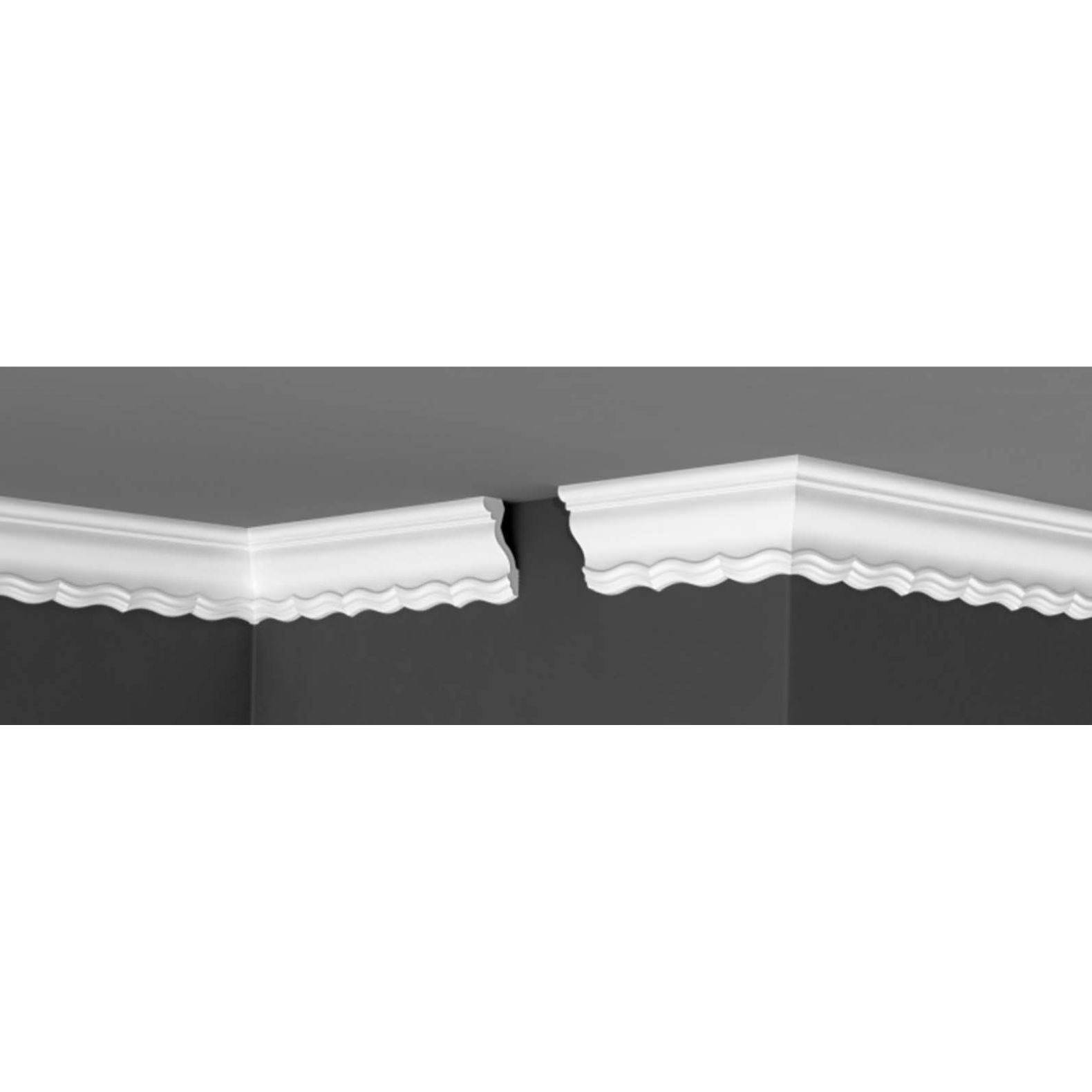 Плинтус потолочный Де-Багет (De-Baget) 2000х35х72 мм, ДП 14/80