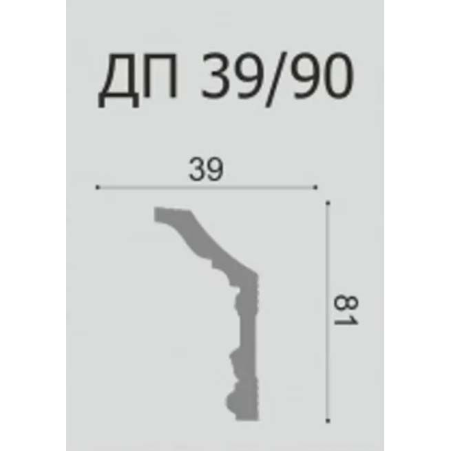 Плинтус потолочный Де-Багет (De-Baget) 2000х39х81 мм, ДП 39/90