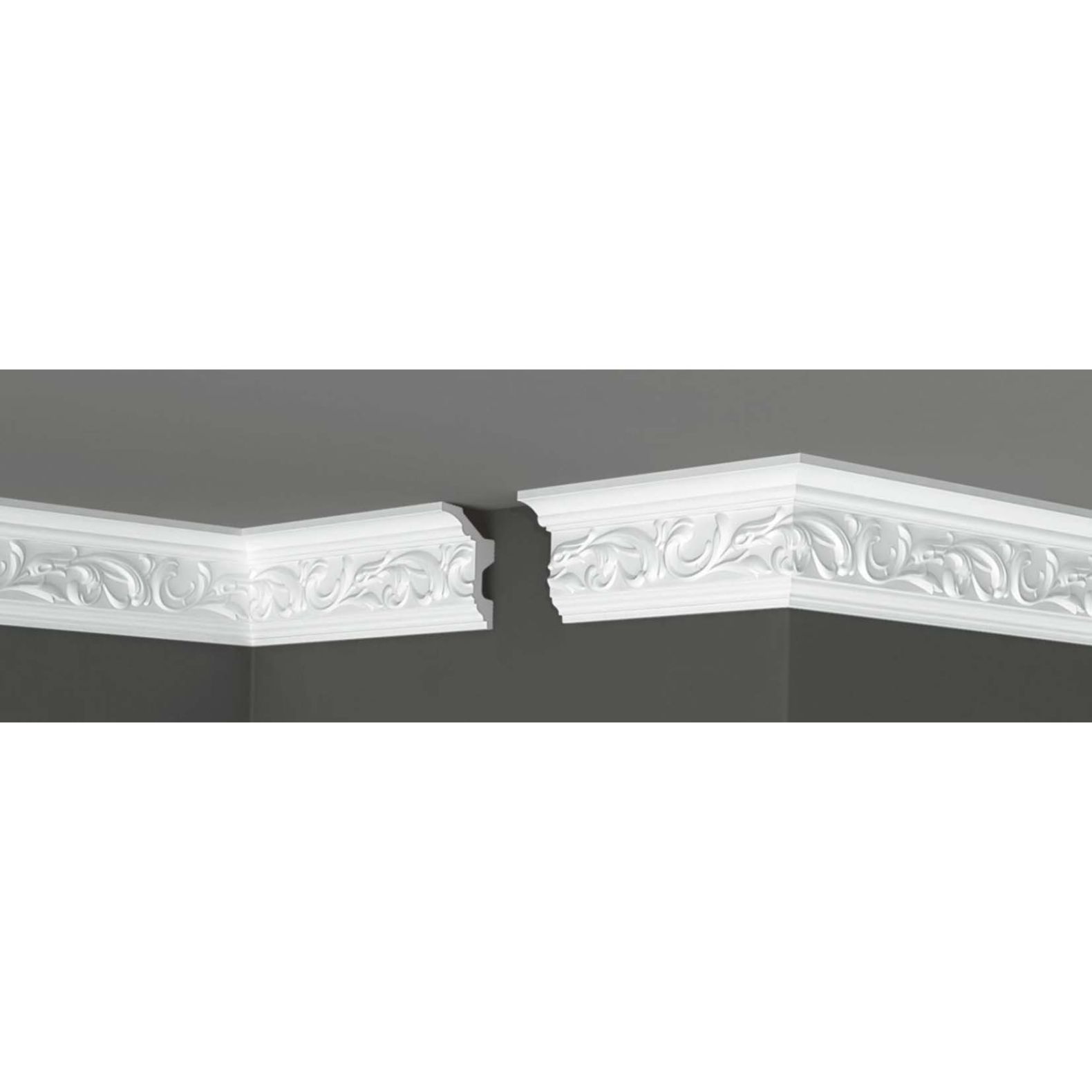 Плинтус потолочный Де-Багет (De-Baget) 2000х56х83 мм, ДП 40/100