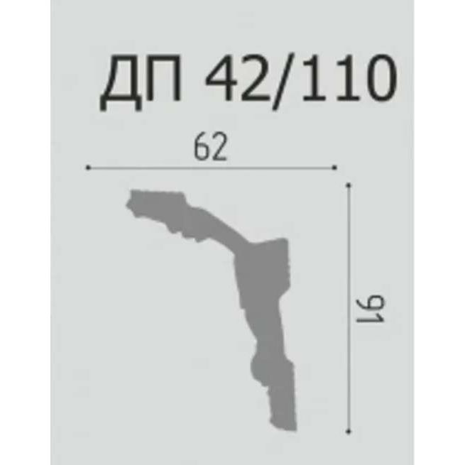 Плинтус потолочный Де-Багет (De-Baget) 2000х62х91 мм, ДП 42/110
