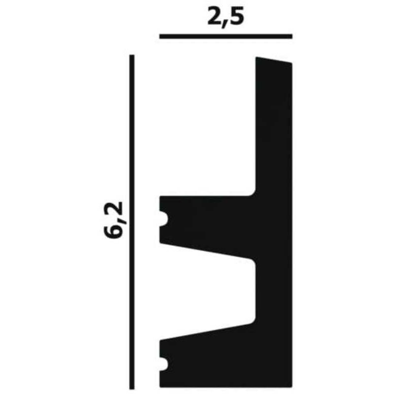 Карниз Перфект (Perfect) Плюс 2000х25х62 мм, P81