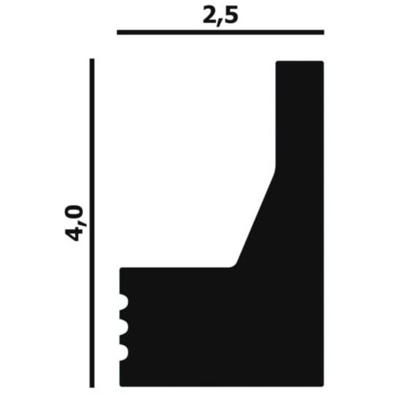 Карниз Перфект (Perfect) Плюс 2000х40х25 мм, P87