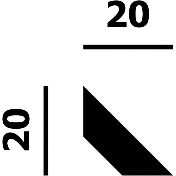 Молдинг Перфект (Perfect) Плюс 2000х20х20 мм, P201