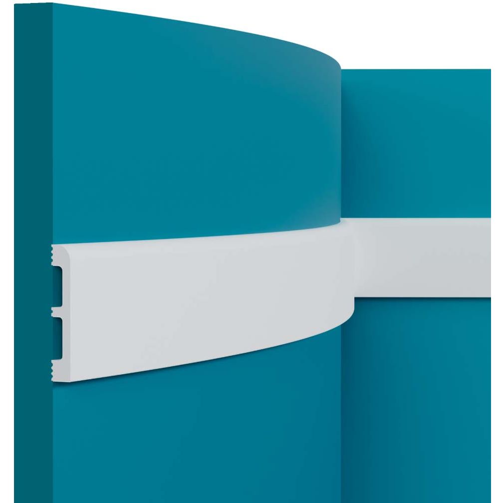 Плинтус напольный гибкий Перфект (Perfect) Плюс 2000х13х80 мм, P83 F