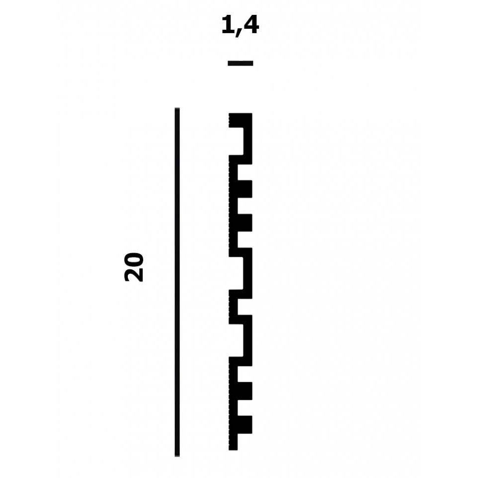 Декоративная панель Перфект (Perfect) Плюс 2800х14х200 мм, P166-2800