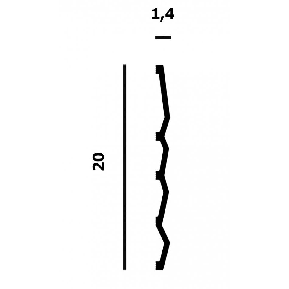 Декоративная панель Перфект (Perfect) Плюс 2800х14х200 мм, P172-2800