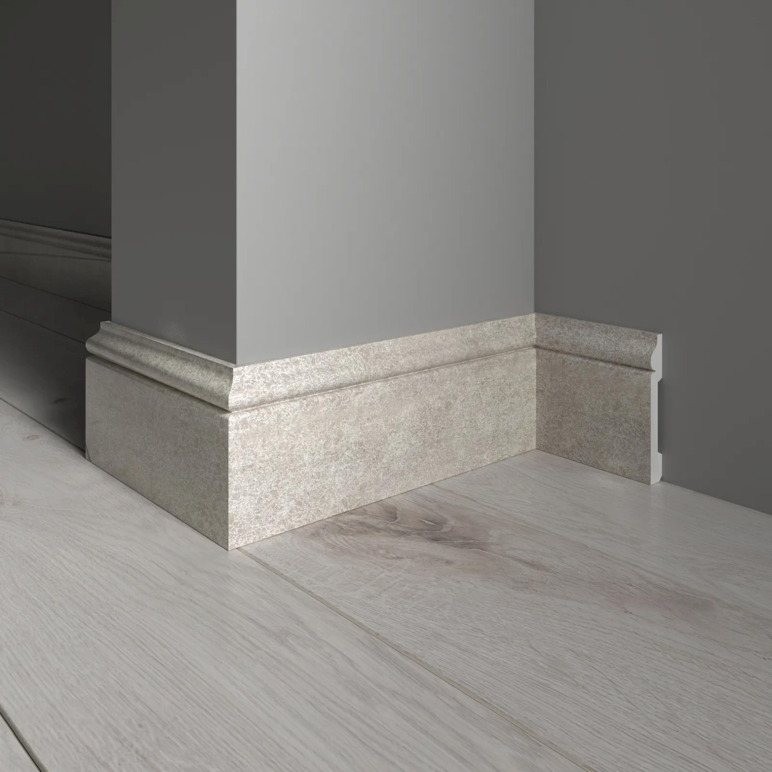 Плинтус Decor-Dizayn (Декор-Дизайн) 2400x79x13 мм, Коллекция Плинтусы 005, Бежевый, Полистирол, 005-25