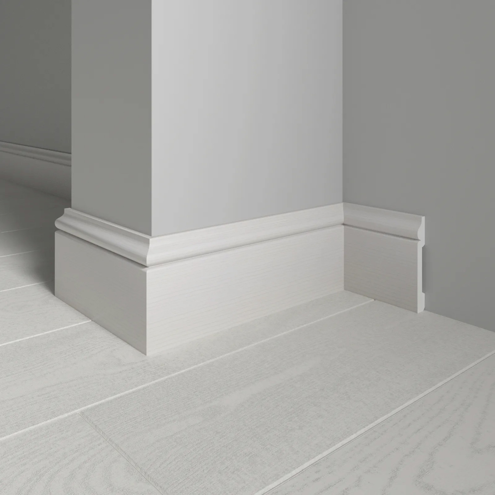 Плинтус Decor-Dizayn (Декор-Дизайн) 2400x79x13 мм, Коллекция Плинтусы 005, Серый, Полистирол, 005-75