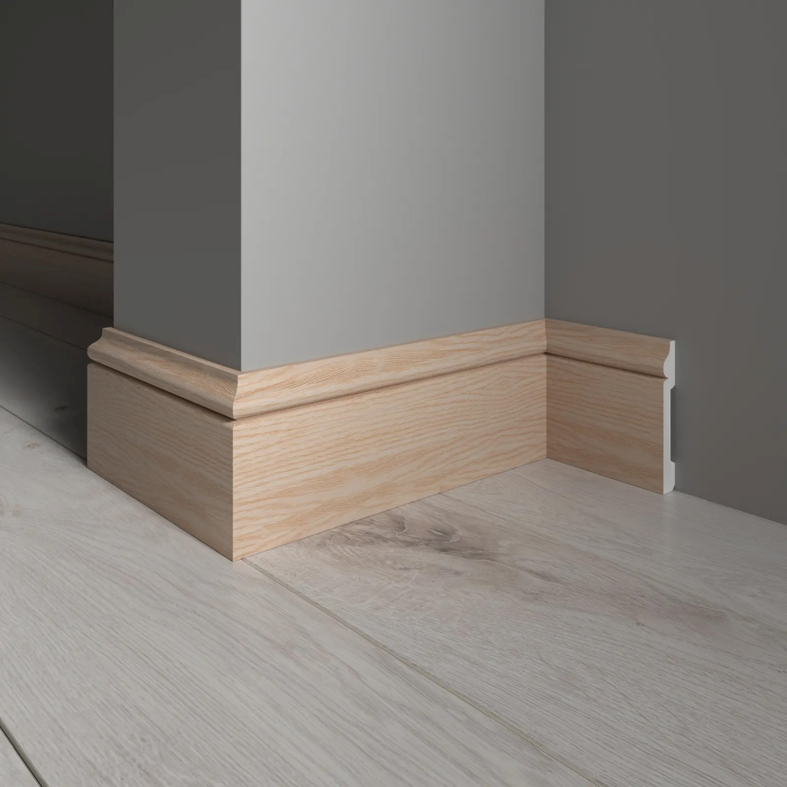 Плинтус Decor-Dizayn (Декор-Дизайн) 2400x79x13 мм, Коллекция Плинтусы 005, Бежевый, Полистирол, 005-76SH