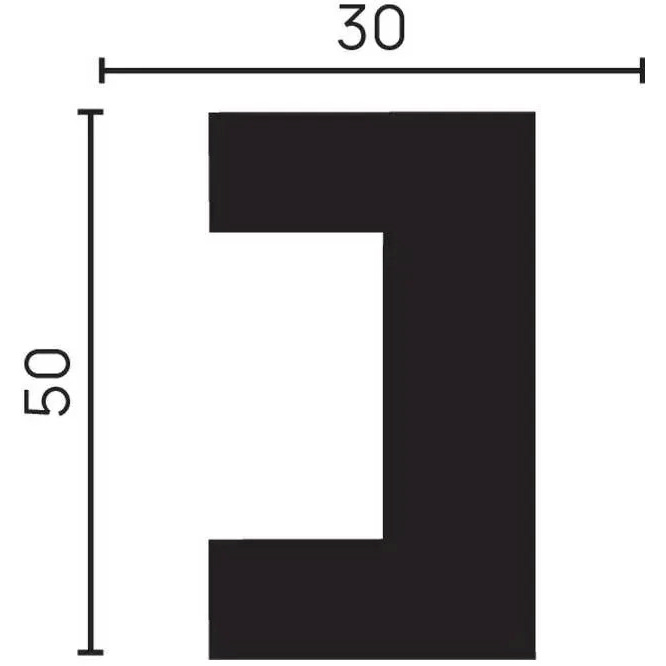 Молдинг Decor-Dizayn (Декор-Дизайн) 3000х50х30 мм, Коричневый, Полистирол, 613-93SH