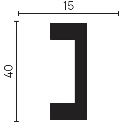 Молдинг Decor-Dizayn (Декор-Дизайн) 3000х40х15 мм, Бежевый, Полистирол, 618-65SH