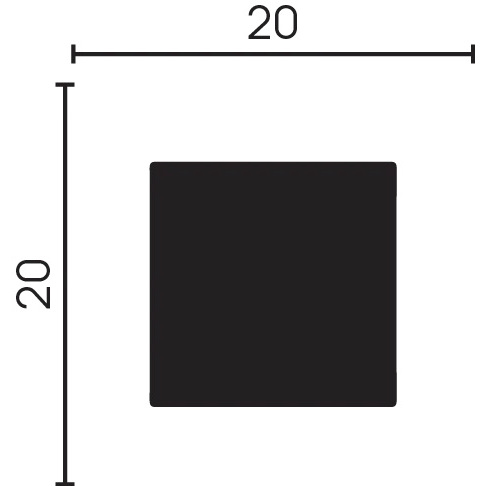Молдинг Decor-Dizayn (Декор-Дизайн) 3000х20х20 мм, Коричневый, Полистирол, 622-93SH