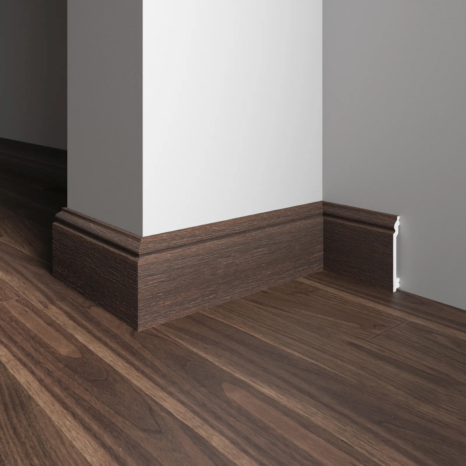 Плинтус Decor-Dizayn (Декор-Дизайн) 2400х100х16 мм, Коллекция Плинтусы 701, Коричневый, Полистирол, 701-73SH