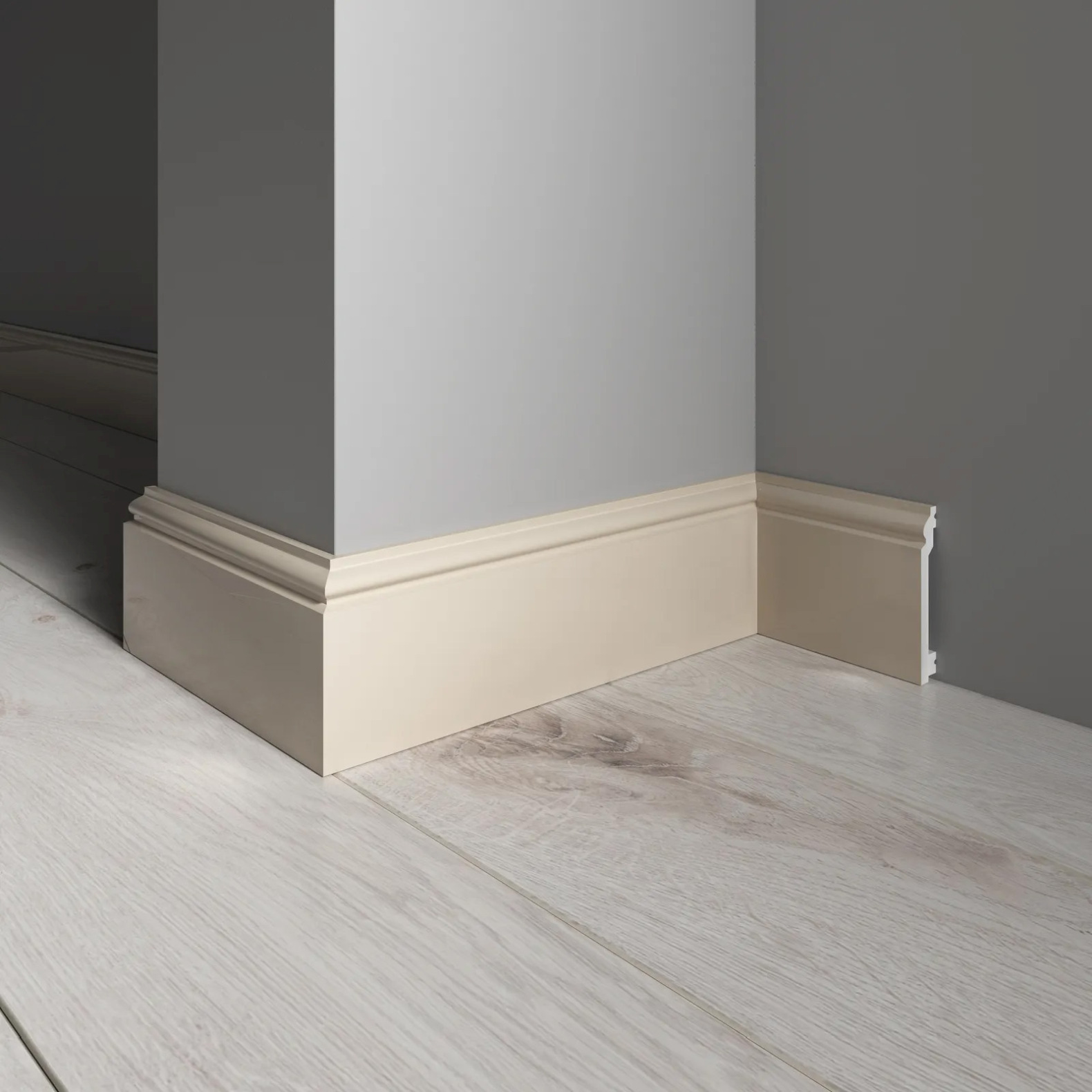 Плинтус Decor-Dizayn (Декор-Дизайн) 2400х100х16 мм, Коллекция Плинтусы 701, Бежевый, Полистирол, 701-74