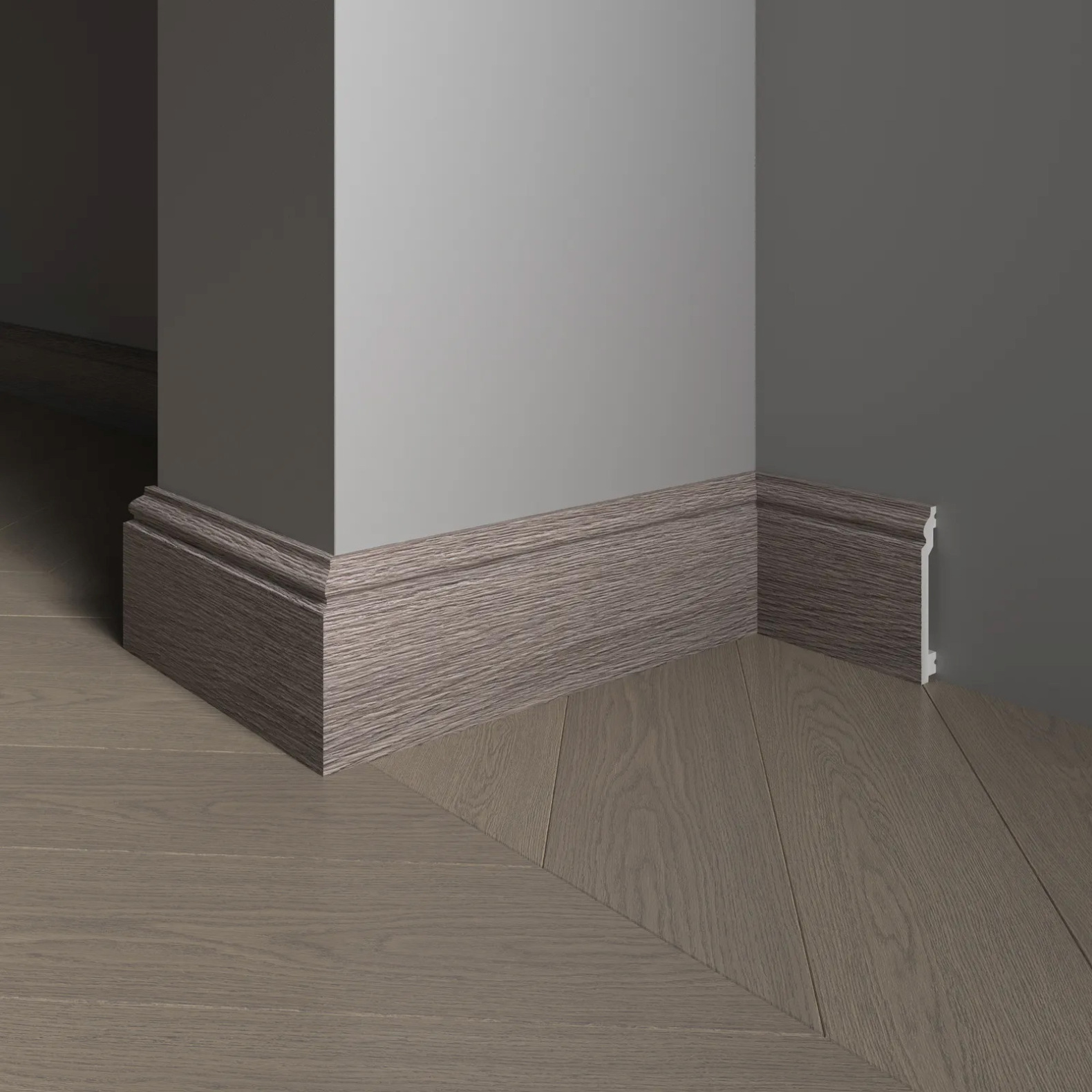 Плинтус Decor-Dizayn (Декор-Дизайн) 2400х100х16 мм, Коллекция Плинтусы 701, Коричневый, Полистирол, 701-80SH