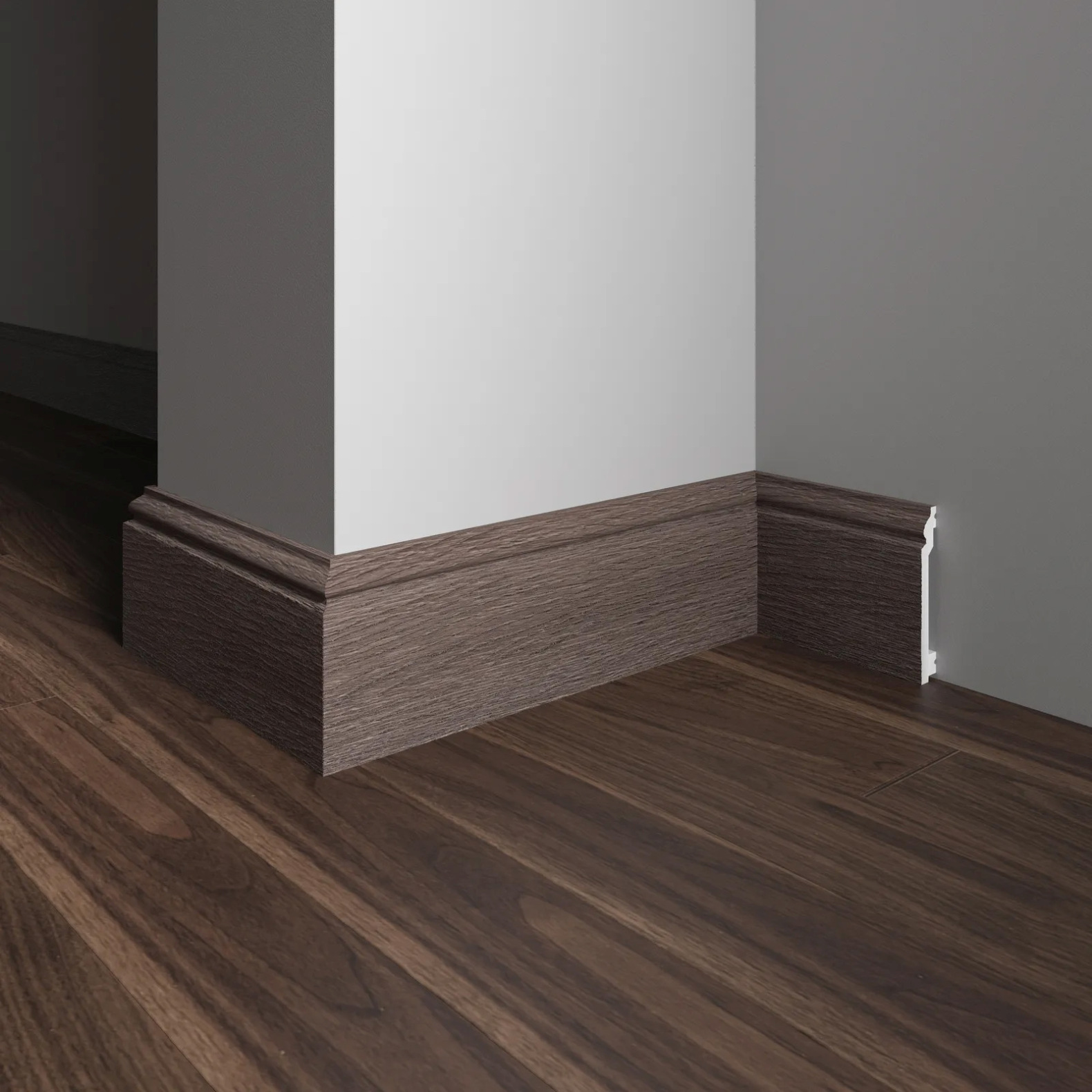 Плинтус Decor-Dizayn (Декор-Дизайн) 2400х100х16 мм, Коллекция Плинтусы 701, Коричневый, Полистирол, 701-81SH