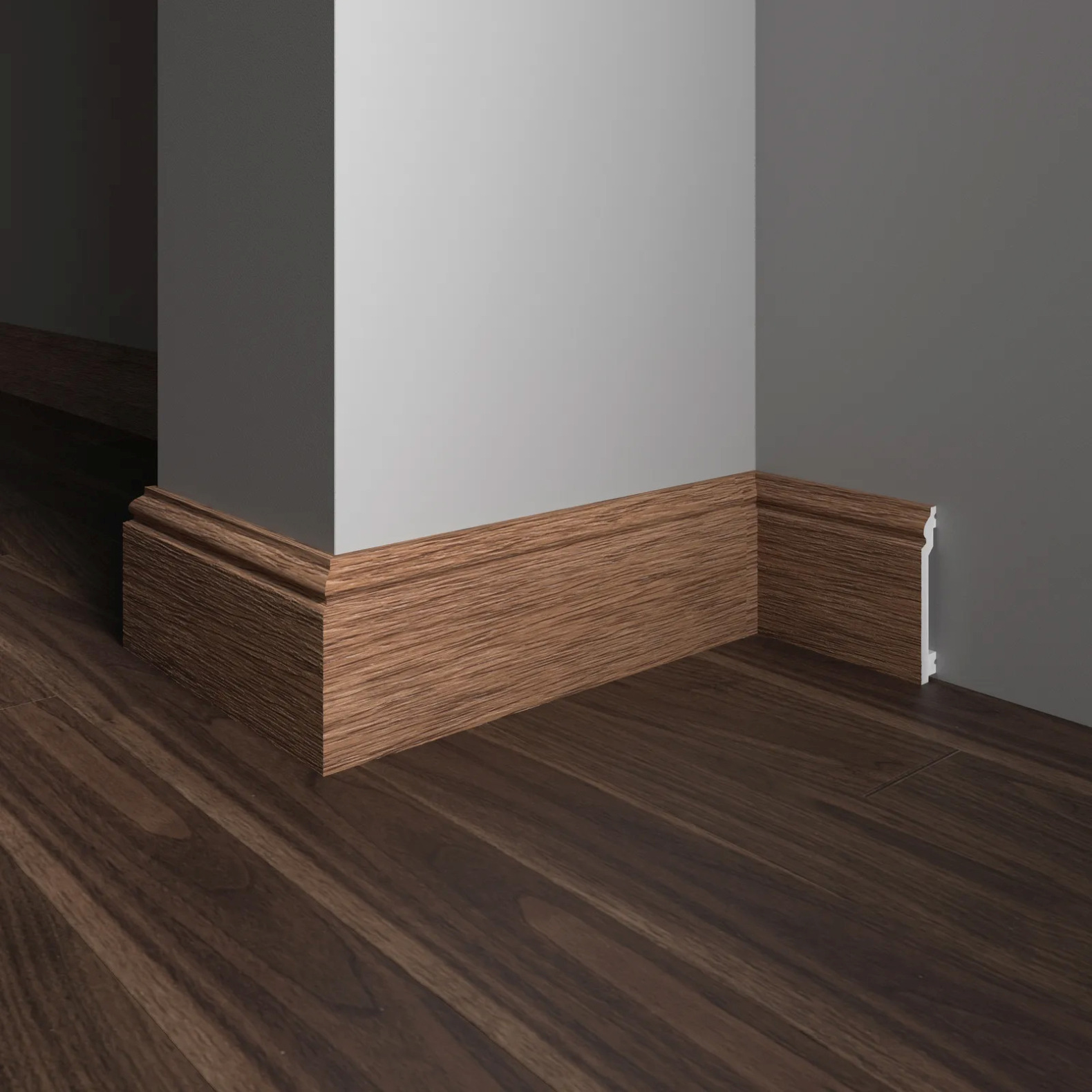 Плинтус Decor-Dizayn (Декор-Дизайн) 2400х100х16 мм, Коллекция Плинтусы 701, Коричневый, Полистирол, 701-83SH