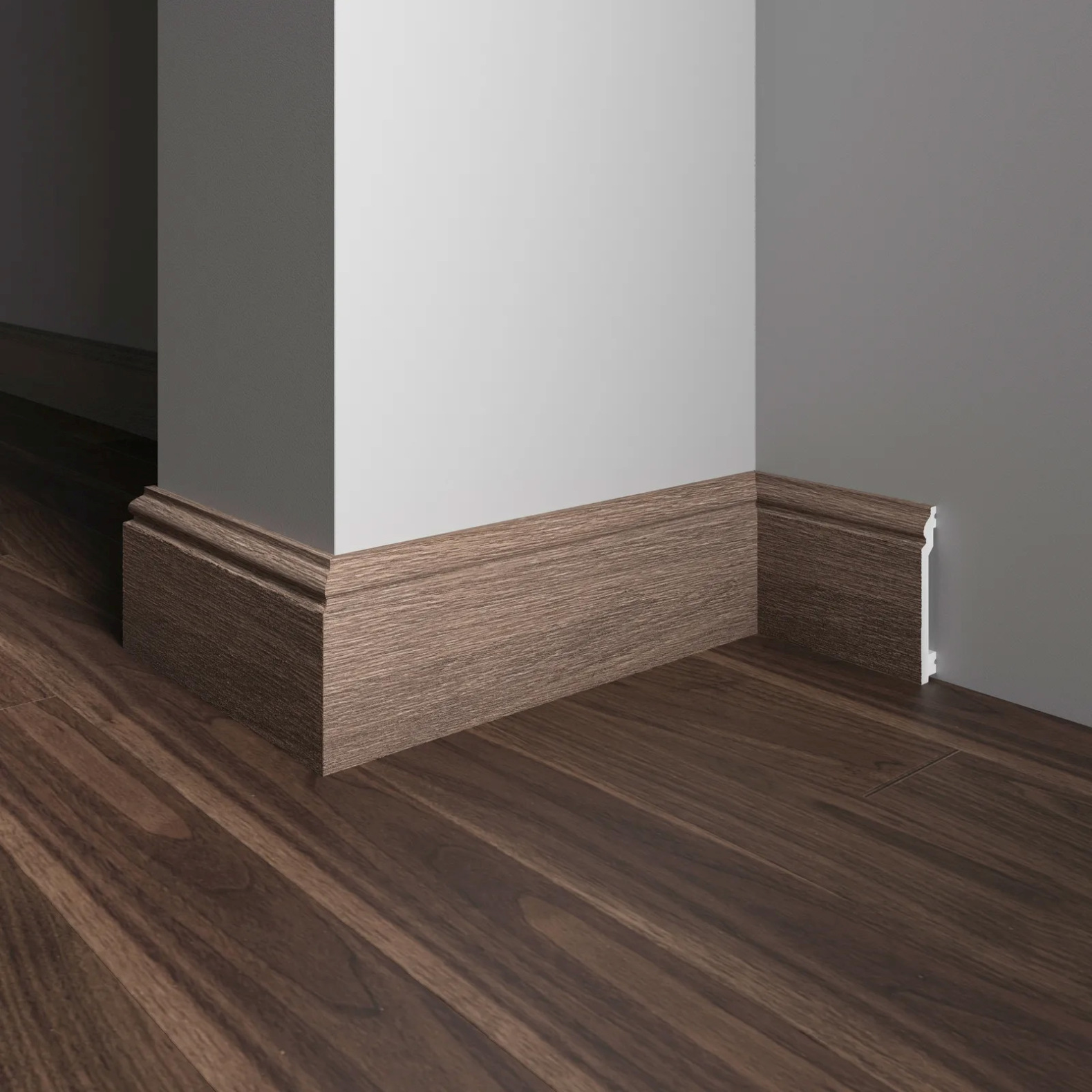 Плинтус Decor-Dizayn (Декор-Дизайн) 2400х100х16 мм, Коллекция Плинтусы 701, Коричневый, Полистирол, 701-92SH