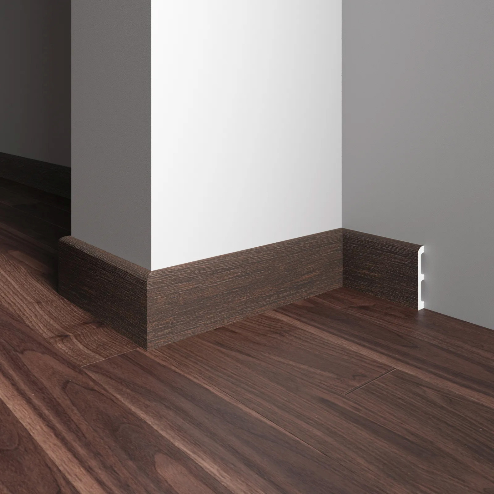 Плинтус Decor-Dizayn (Декор-Дизайн) 2400х80х13 мм, Коллекция Плинтусы 706, Коричневый, Полистирол, 706-73SH