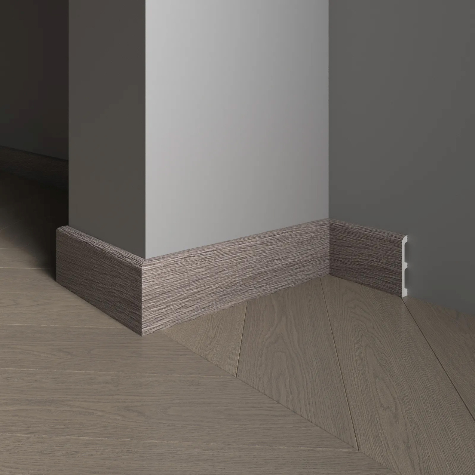 Плинтус Decor-Dizayn (Декор-Дизайн) 2400х80х13 мм, Коллекция Плинтусы 706, Коричневый, Полистирол, 706-80SH