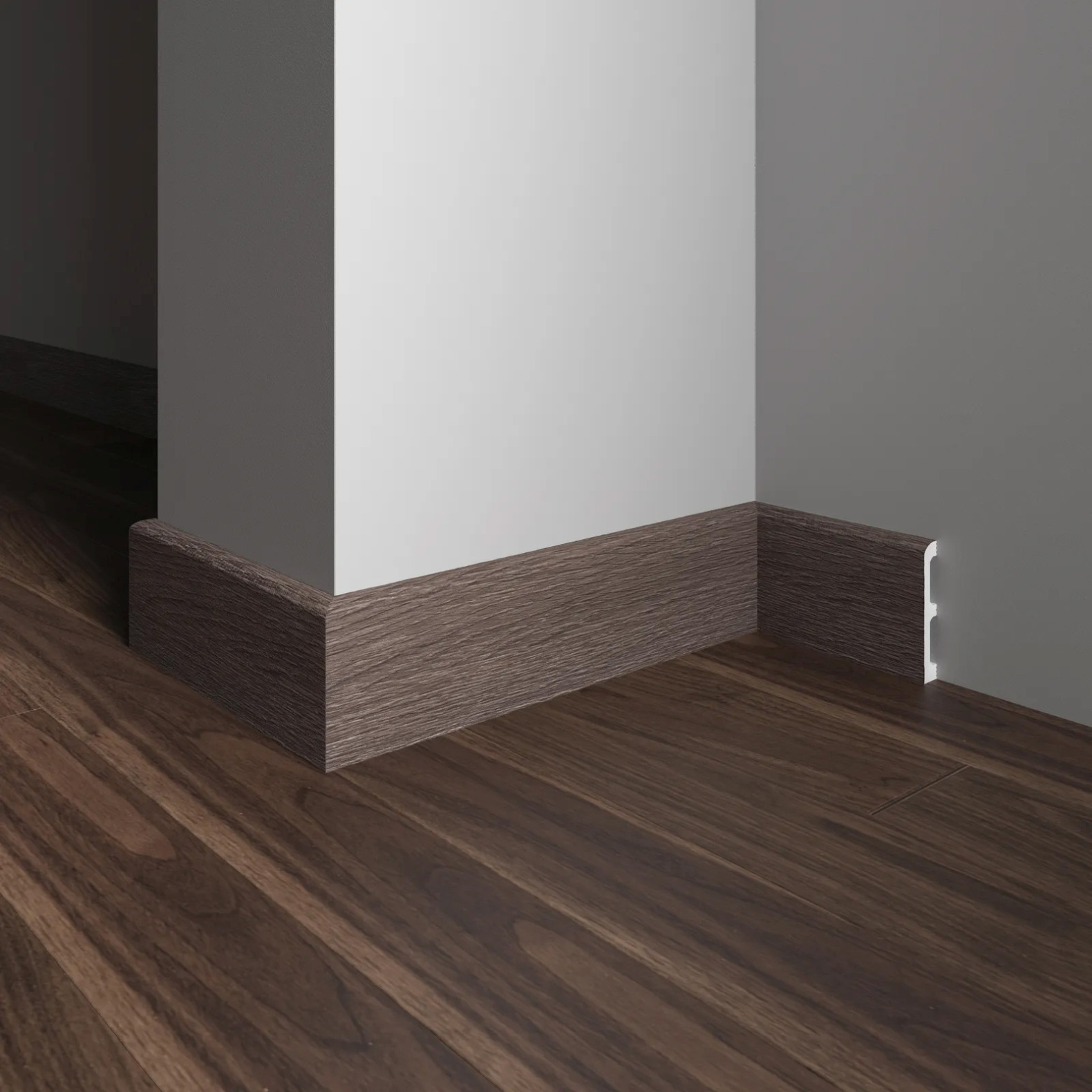 Плинтус Decor-Dizayn (Декор-Дизайн) 2400х80х13 мм, Коллекция Плинтусы 706, Коричневый, Полистирол, 706-81SH