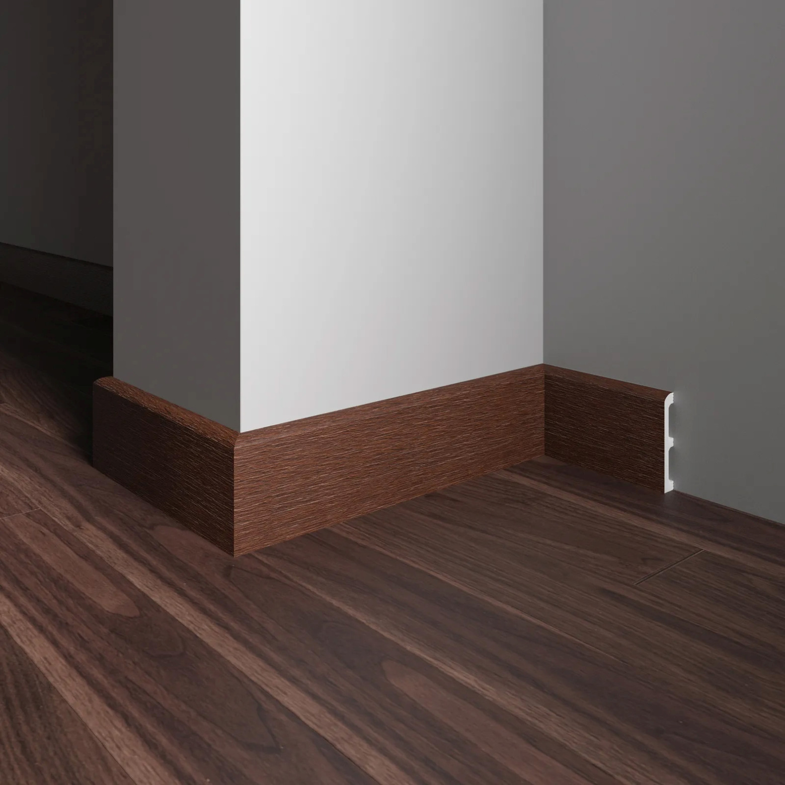 Плинтус Decor-Dizayn (Декор-Дизайн) 2400х80х13 мм, Коллекция Плинтусы 706, Коричневый, Полистирол, 706-82SH