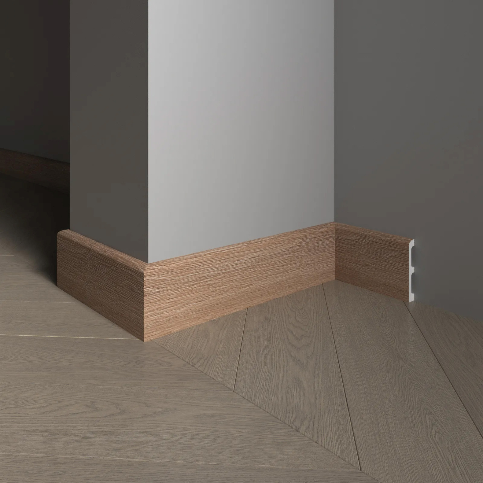 Плинтус Decor-Dizayn (Декор-Дизайн) 2400х80х13 мм, Коллекция Плинтусы 706, Коричневый, Полистирол, 706-90SH