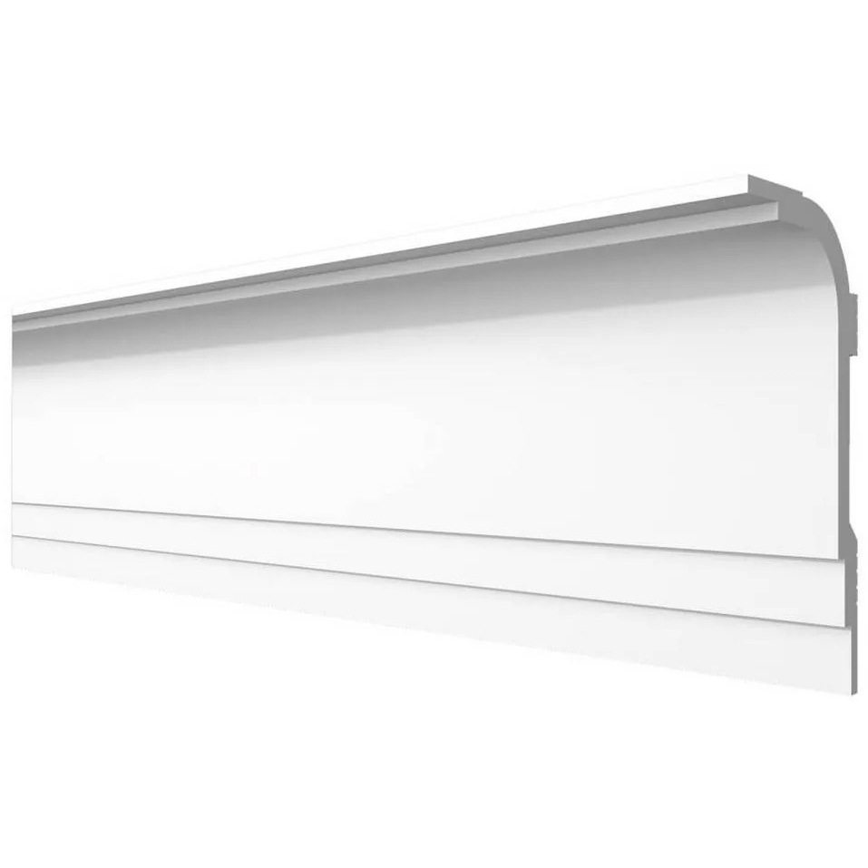 Карниз Decor-Dizayn (Декор-Дизайн) 2000х120х60 мм, Коллекция Грани, Белый, Полистирол, DD516