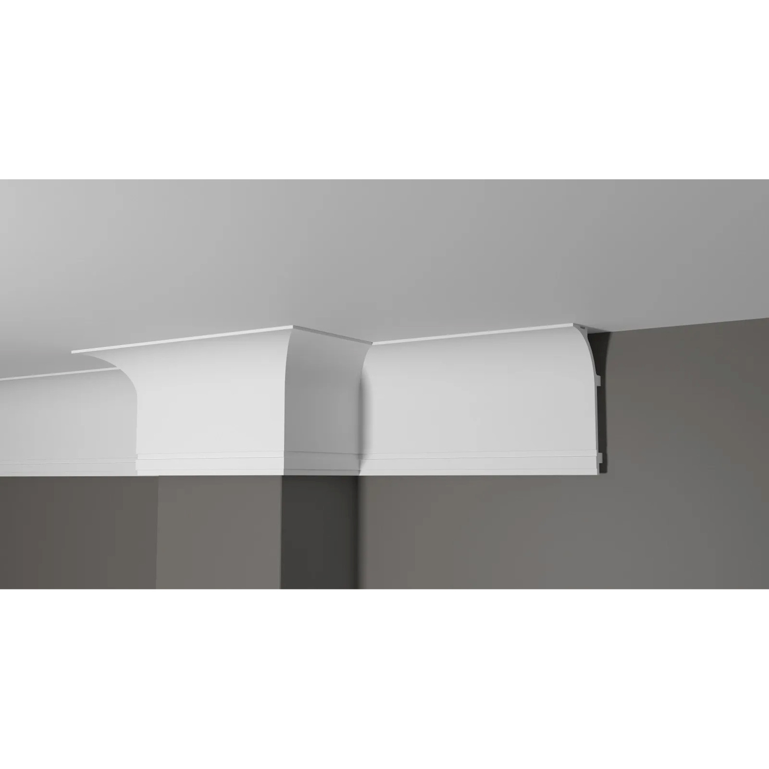 Карниз Decor-Dizayn (Декор-Дизайн) 2000х140х70 мм, Коллекция Modern (Модерн), Белый, Полистирол, DD520