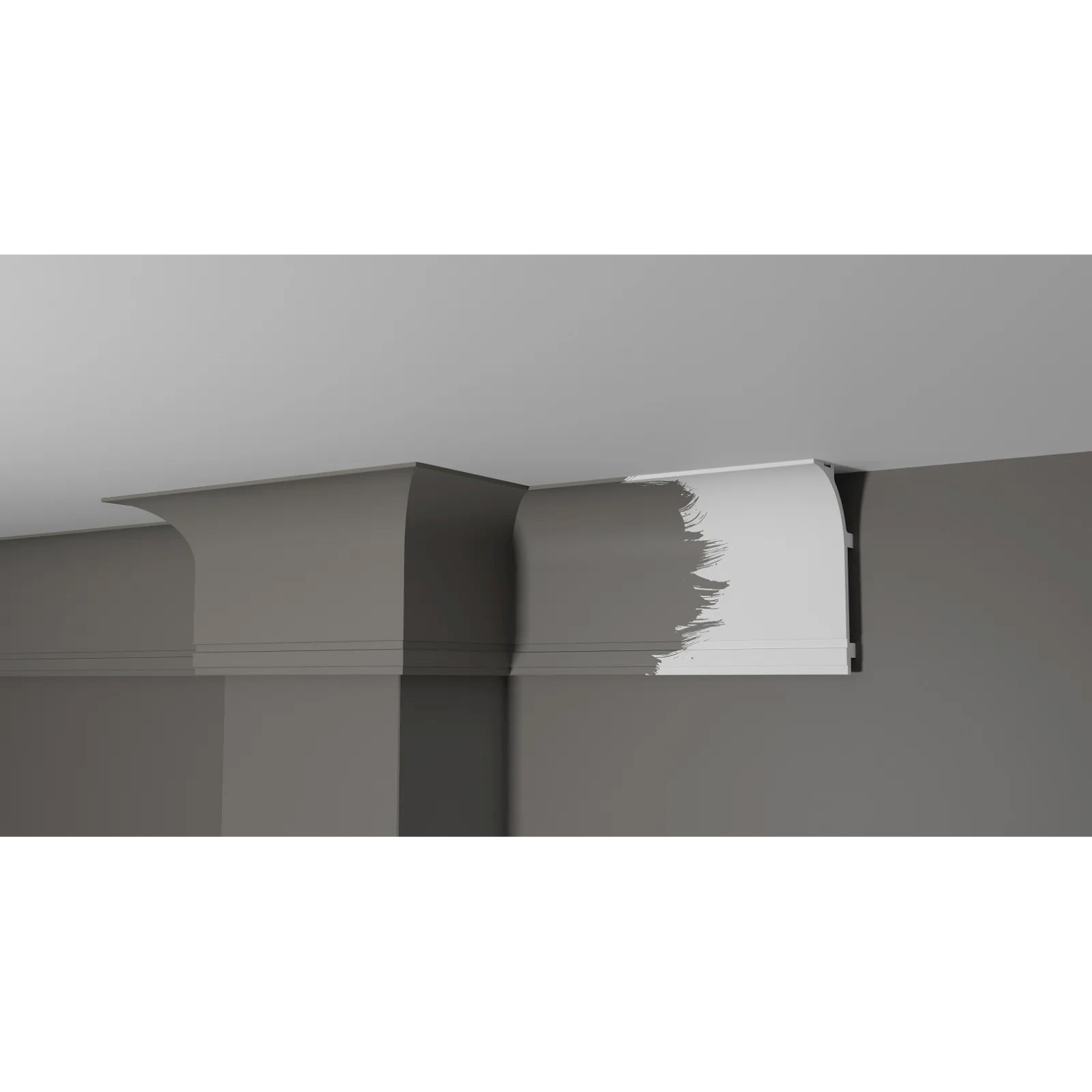 Карниз Decor-Dizayn (Декор-Дизайн) 2000х140х70 мм, Коллекция Modern (Модерн), Белый, Полистирол, DD520