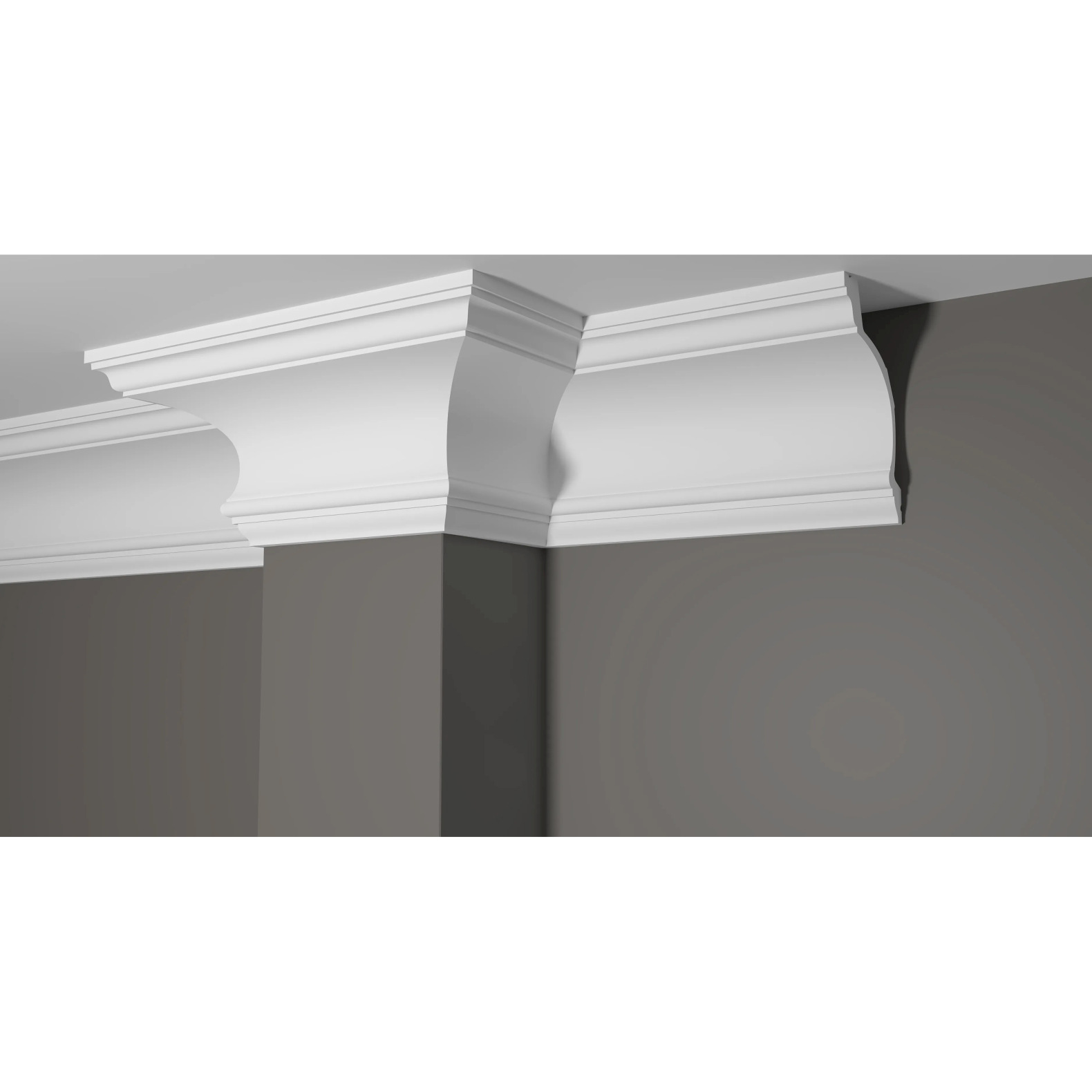 Карниз Decor-Dizayn (Декор-Дизайн) 2000х152х100 мм, Коллекция Estet (Эстет), Белый, Полистирол, DD522