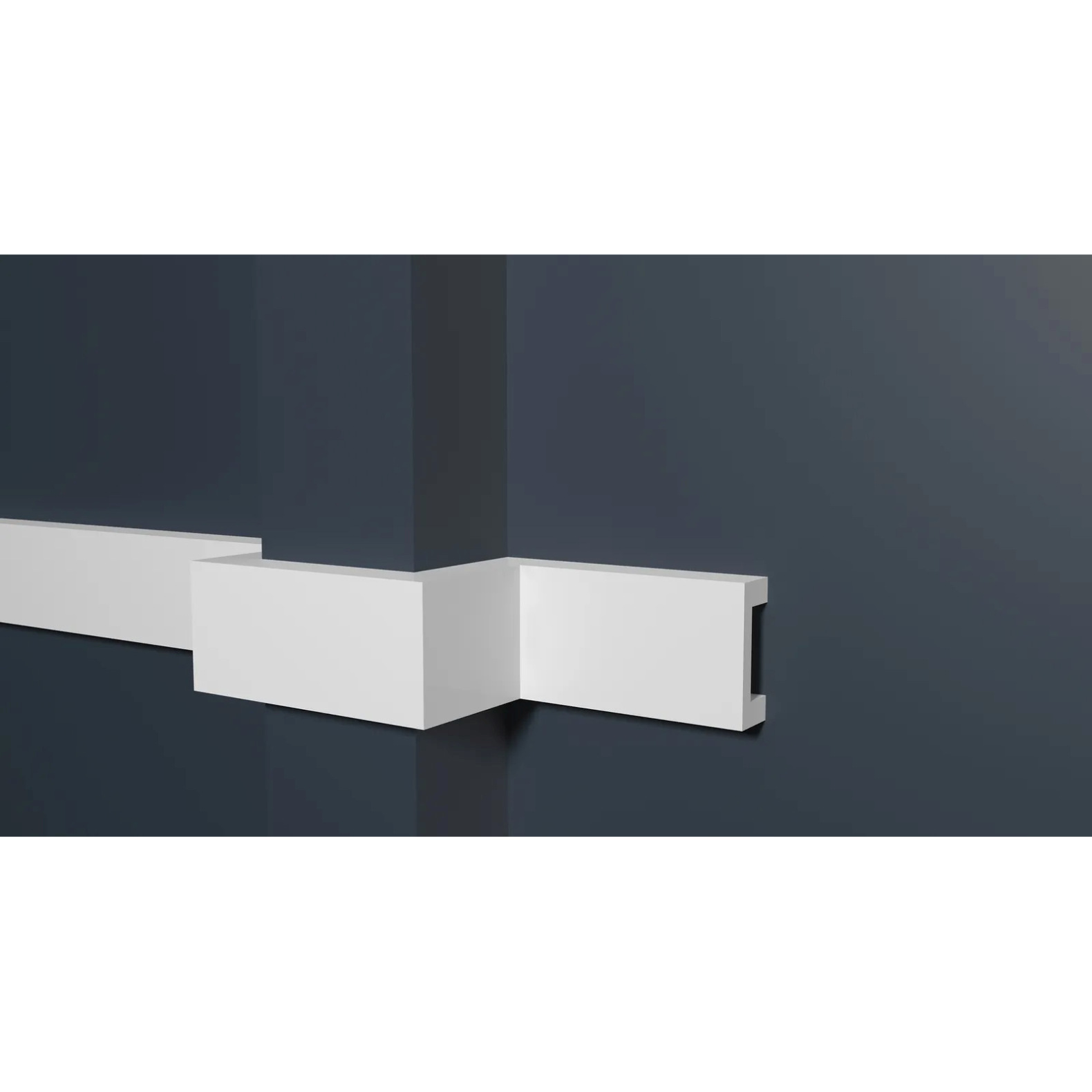 Молдинг Decor-Dizayn (Декор-Дизайн) 2000х40х15 мм, Коллекция Грани, Белый, Полистирол, DD618