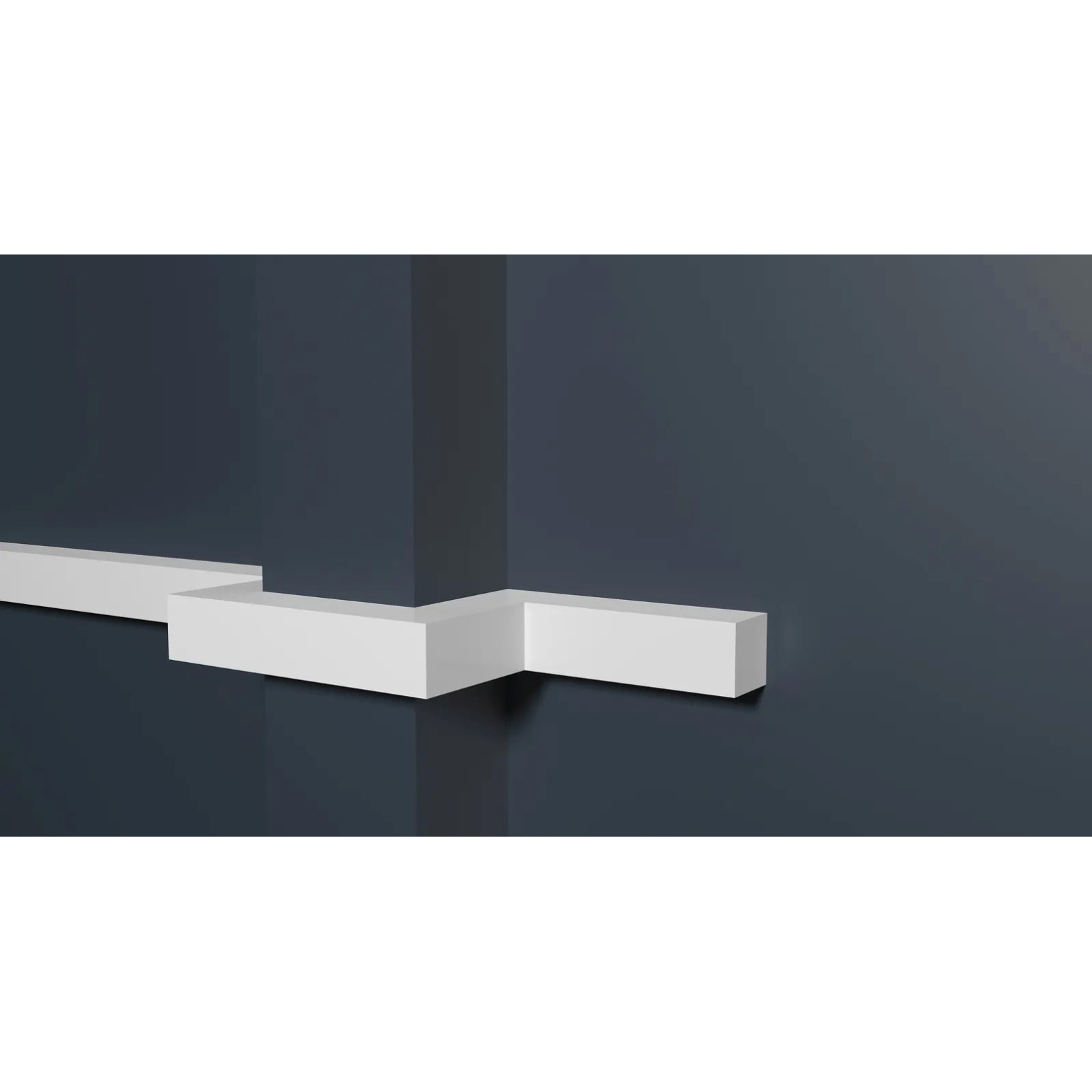 Молдинг Decor-Dizayn (Декор-Дизайн) 2000х20х20 мм, Коллекция Грани, Белый, Полистирол, DD622