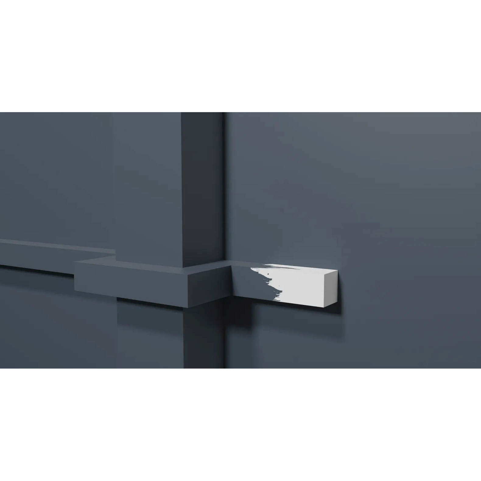 Молдинг Decor-Dizayn (Декор-Дизайн) 2000х20х20 мм, Коллекция Грани, Белый, Полистирол, DD622