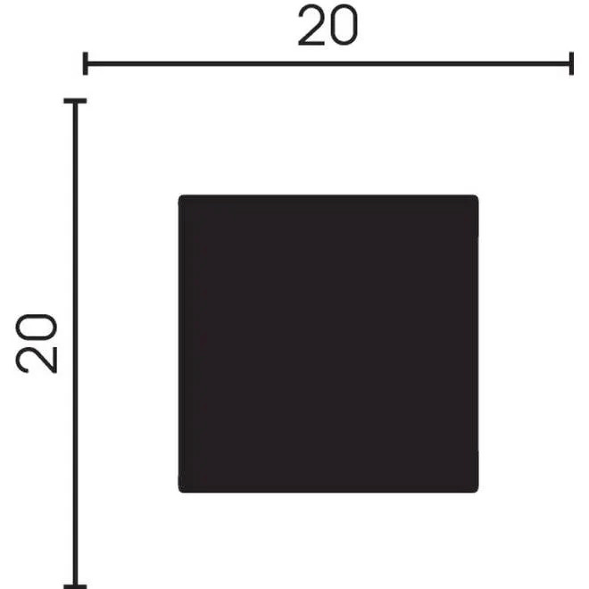 Молдинг Decor-Dizayn (Декор-Дизайн) 2000х20х20 мм, Коллекция Грани, Белый, Полистирол, DD622