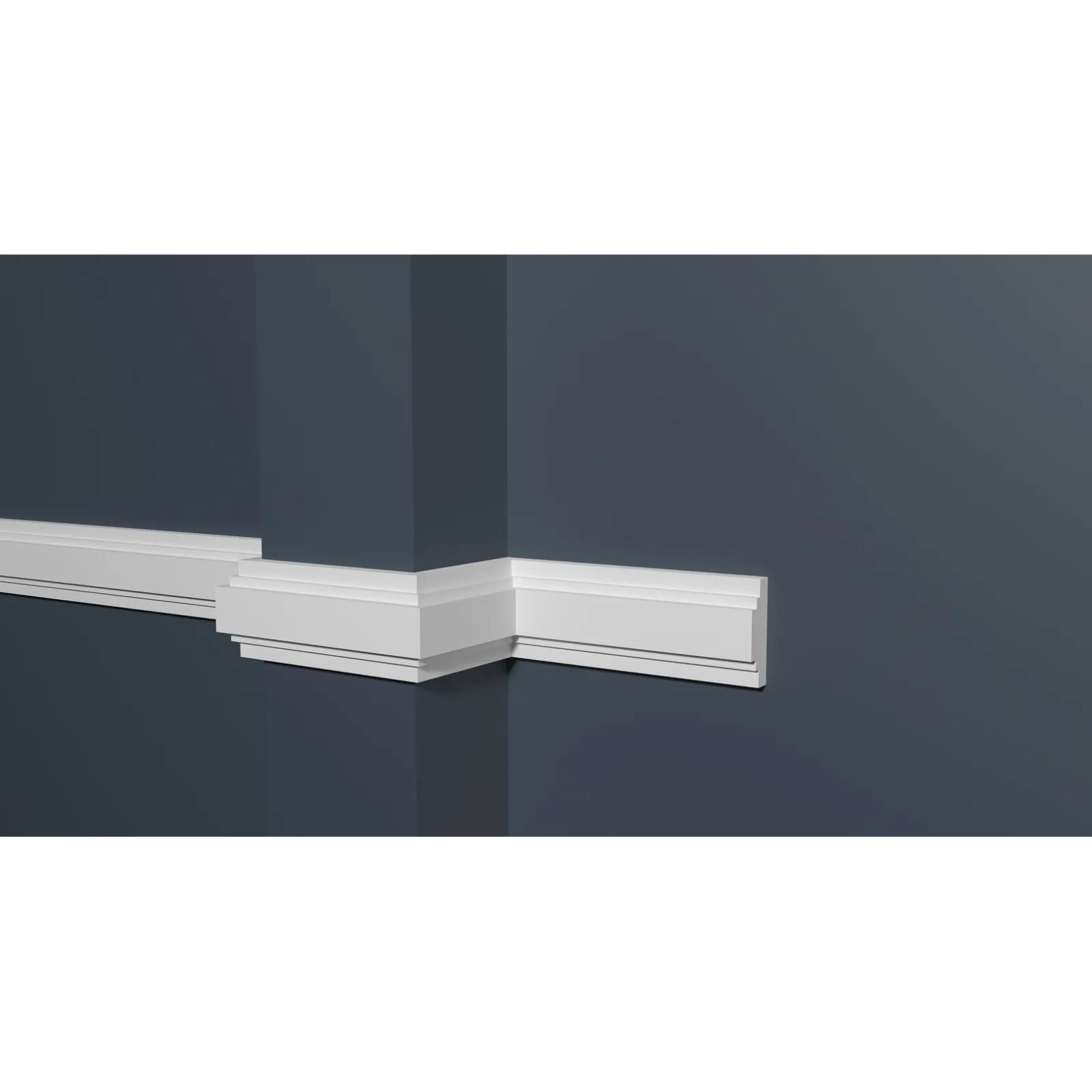 Молдинг Decor-Dizayn (Декор-Дизайн) 2000х30х10 мм, Коллекция Грани, Белый, Полистирол, DD623