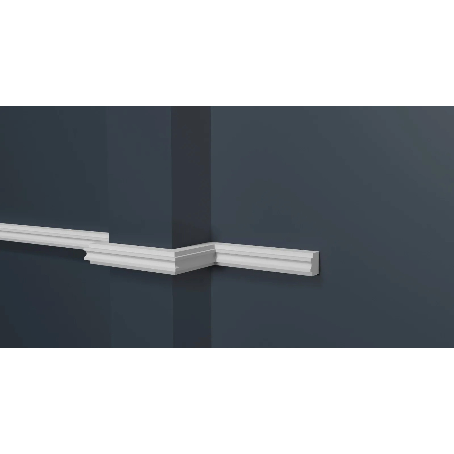 Молдинг Decor-Dizayn (Декор-Дизайн) 2000х15х13 мм, Коллекция Estet (Эстет), Белый, Полистирол, DD627