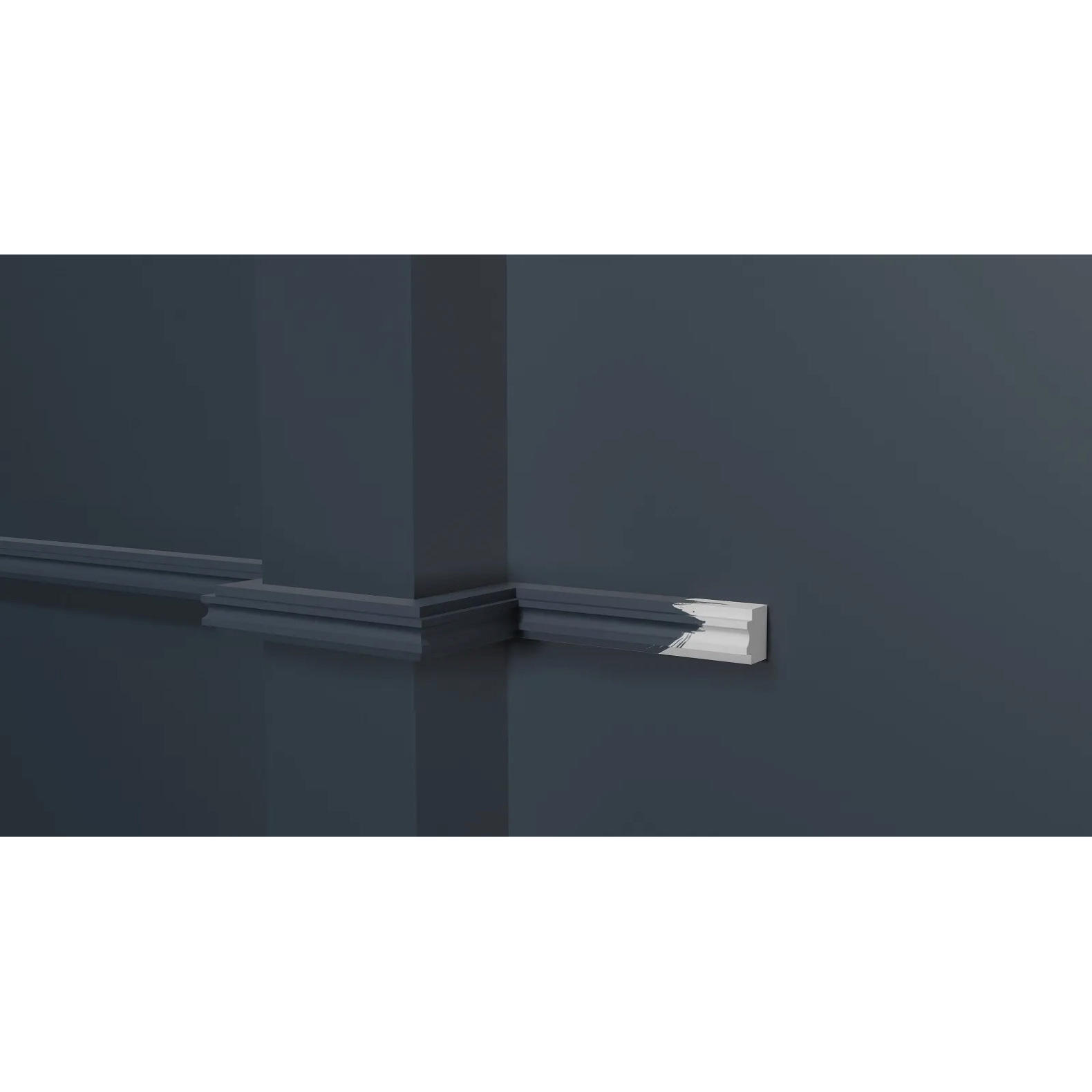 Молдинг Decor-Dizayn (Декор-Дизайн) 2000х15х13 мм, Коллекция Estet (Эстет), Белый, Полистирол, DD627