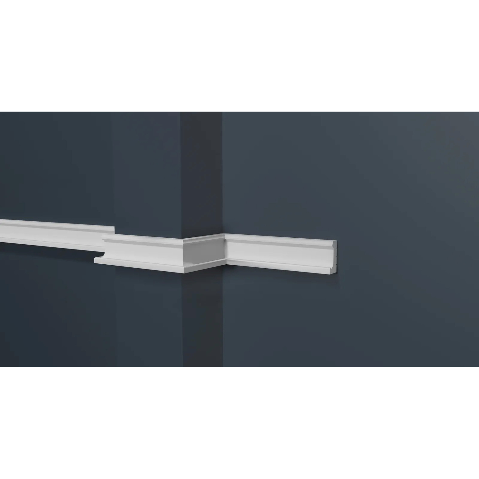 Молдинг Decor-Dizayn (Декор-Дизайн) 2000х20х10 мм, Коллекция Estet (Эстет), Белый, Полистирол, DD628