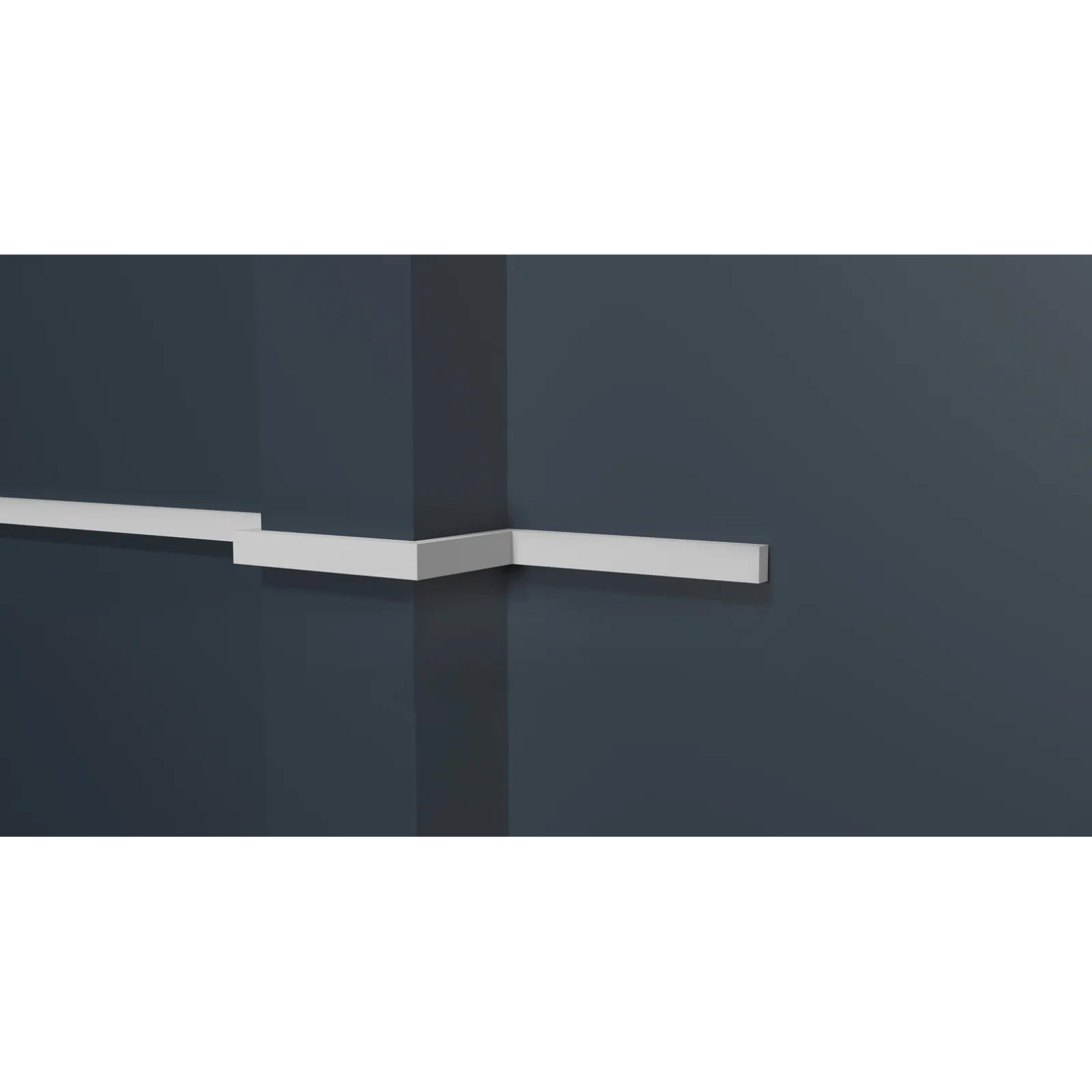 Молдинг Decor-Dizayn (Декор-Дизайн) 2000х10х6 мм, Коллекция Estet (Эстет), Белый, Полистирол, DD632