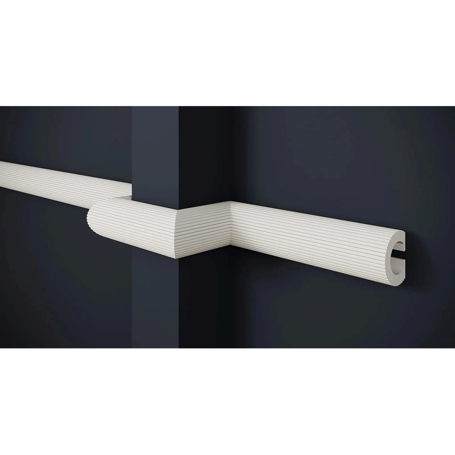 Молдинг Decor-Dizayn (Декор-Дизайн) 3000х30х23.2 мм, Коллекция Modern (Модерн), Белый, Полистирол, DD635(3m)