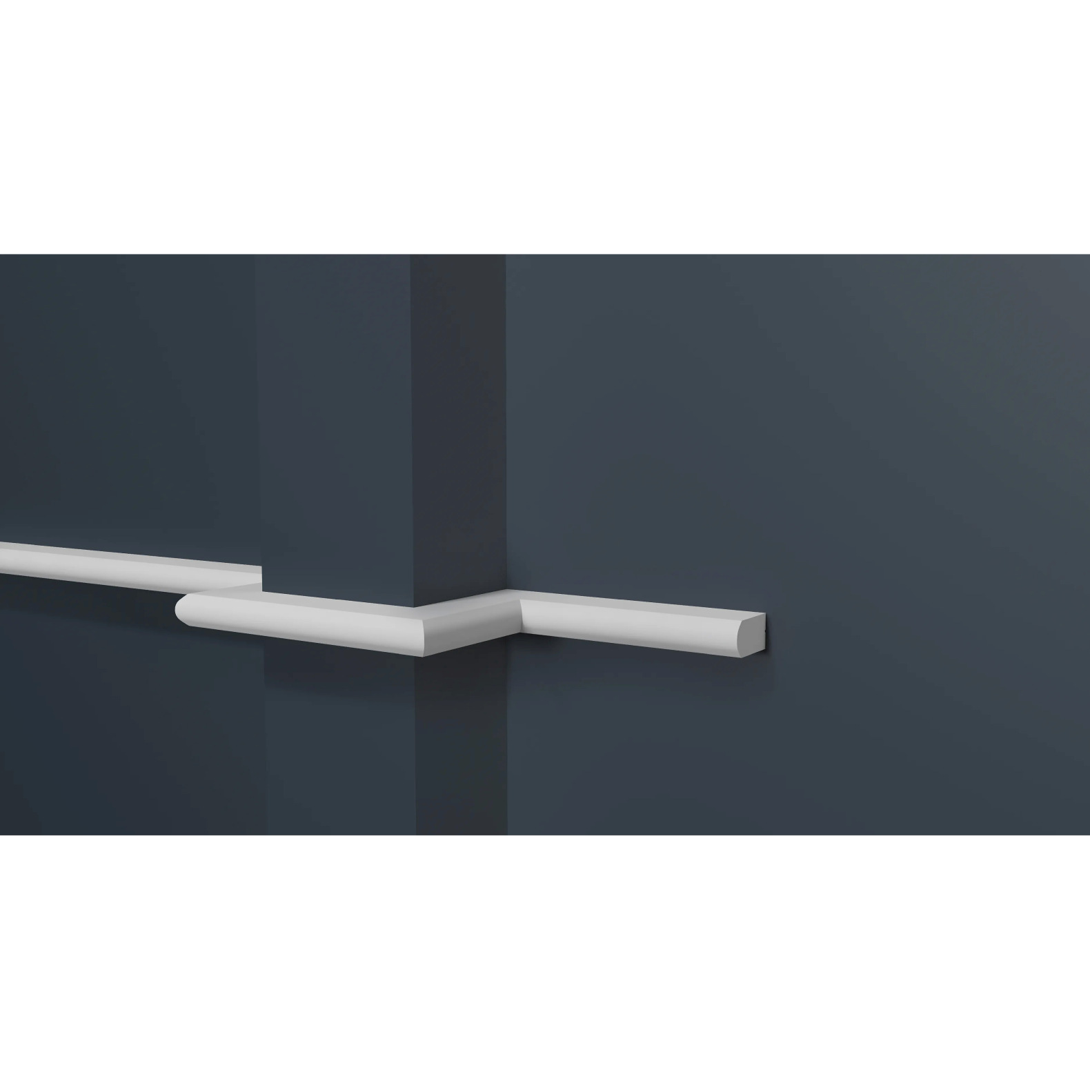 Молдинг Decor-Dizayn (Декор-Дизайн) 3000х18.4х10 мм, Коллекция Modern (Модерн), Белый, Полистирол, DD638(3m)