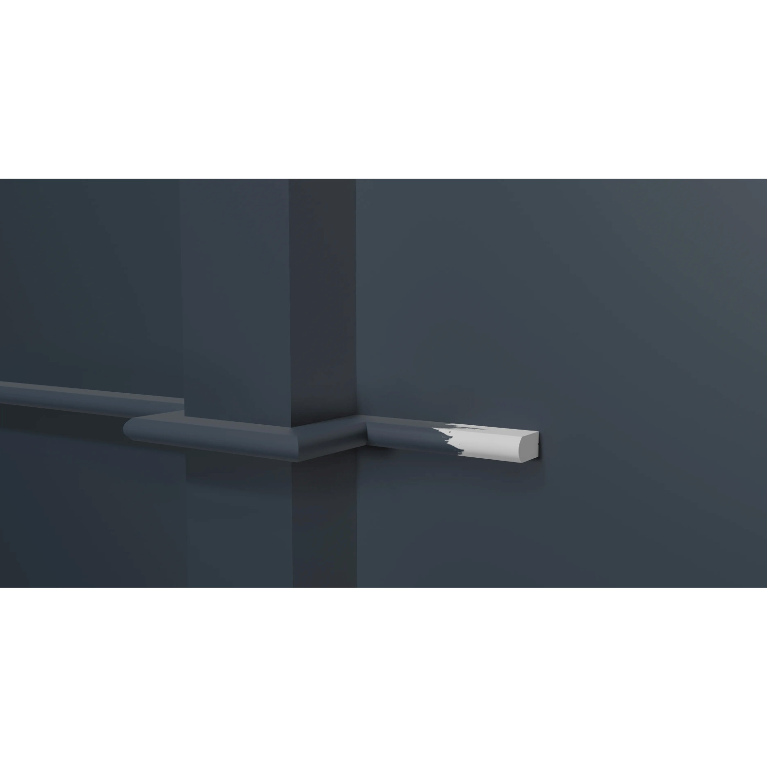 Молдинг Decor-Dizayn (Декор-Дизайн) 2000х18.4х10 мм, Коллекция Modern (Модерн), Белый, Полистирол, DD638