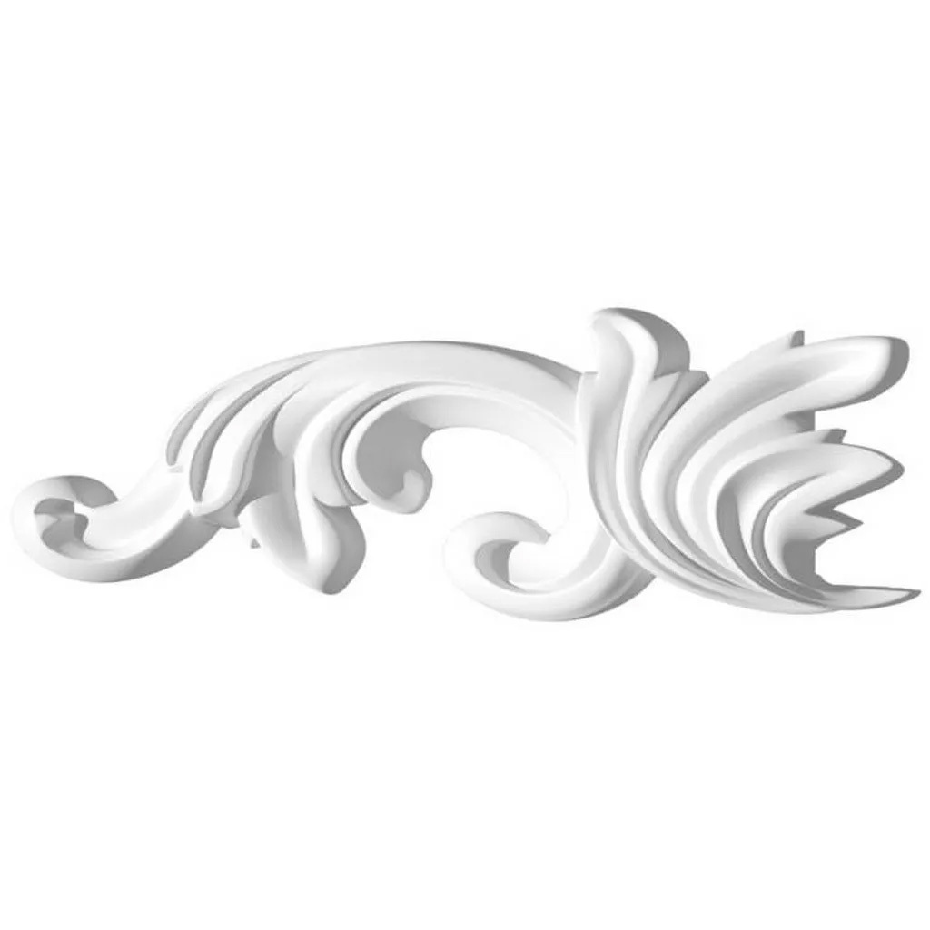 Элемент декоративный Decor-Dizayn (Декор-Дизайн) 124х54х19.5 мм, Белый, Полиуретан, 2 шт в упаковке, H1-157A LR