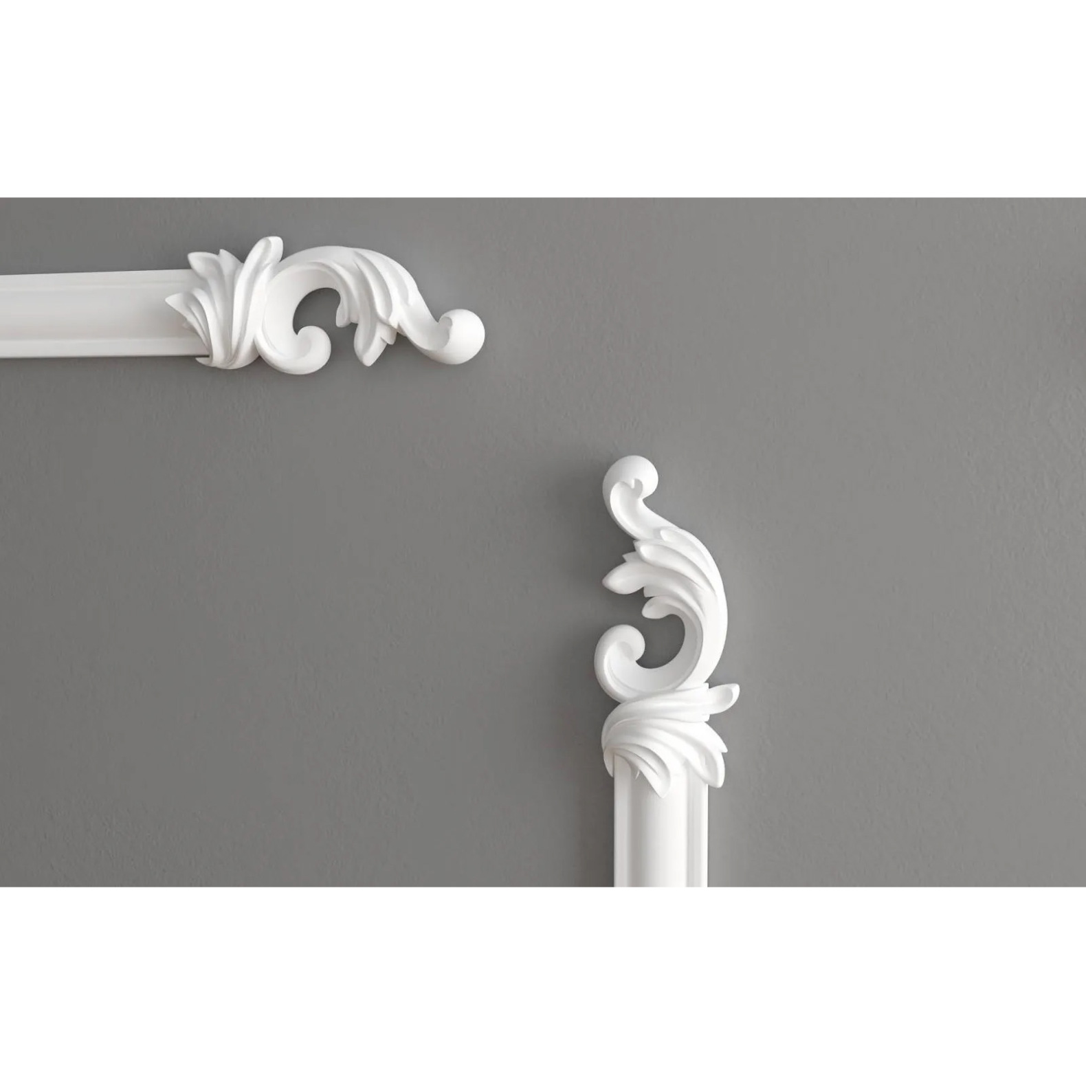 Элемент декоративный Decor-Dizayn (Декор-Дизайн) 124х54х19.5 мм, Белый, Полиуретан, 2 шт в упаковке, H1-157A LR