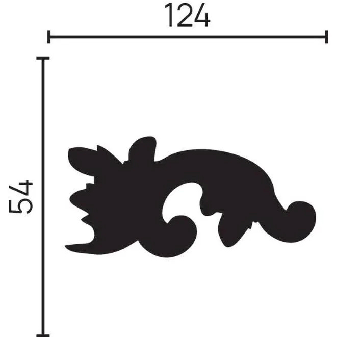 Элемент декоративный Decor-Dizayn (Декор-Дизайн) 124х54х19.5 мм, Белый, Полиуретан, 2 шт в упаковке, H1-157A LR