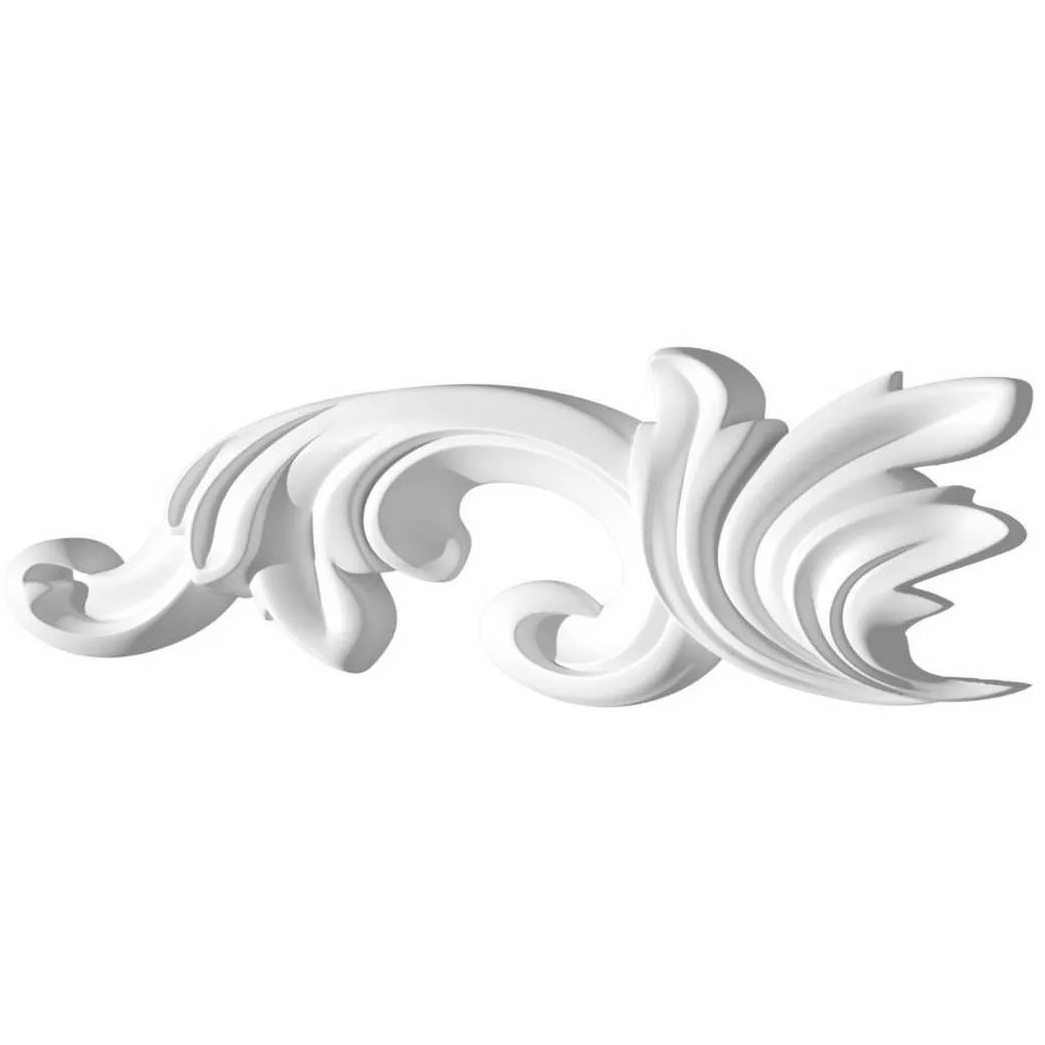 Элемент декоративный Decor-Dizayn (Декор-Дизайн) 165х71х26 мм, Белый, Полиуретан, 2 шт в упаковке, H1-DD002 LR