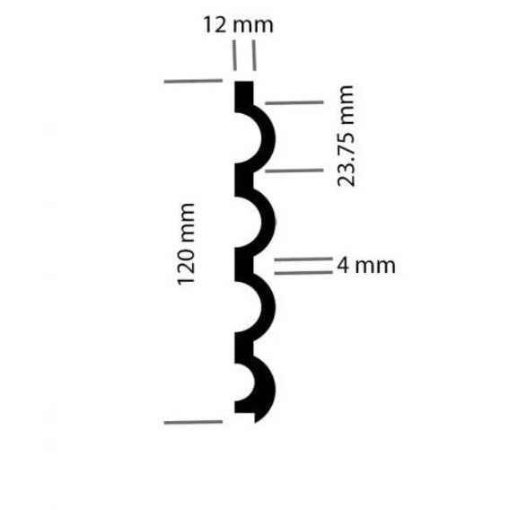 Декоративная панель HiWood (ХайВуд) 2700х120х12 мм BR495 (LV140)