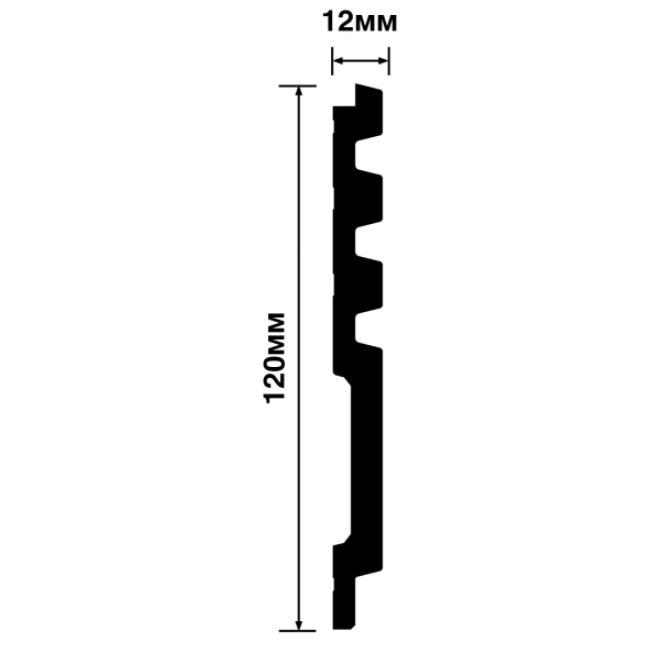 Декоративная панель HiWood (ХайВуд) 2700х120х12 мм BR417K (LV128)